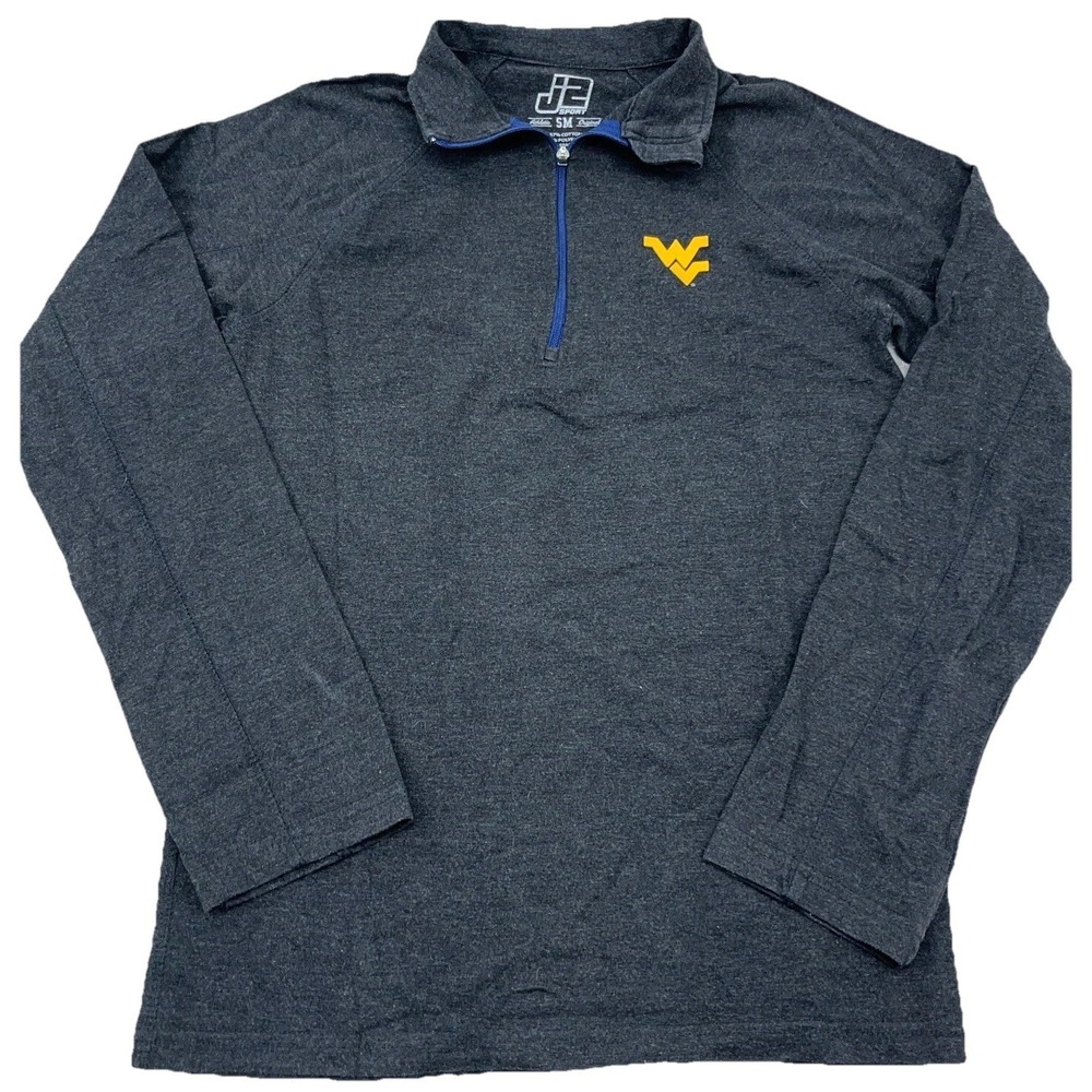 West‎ Virginia Mountaineers Sweater Women Small Pullover 1/4 Zip Lightweight WVU